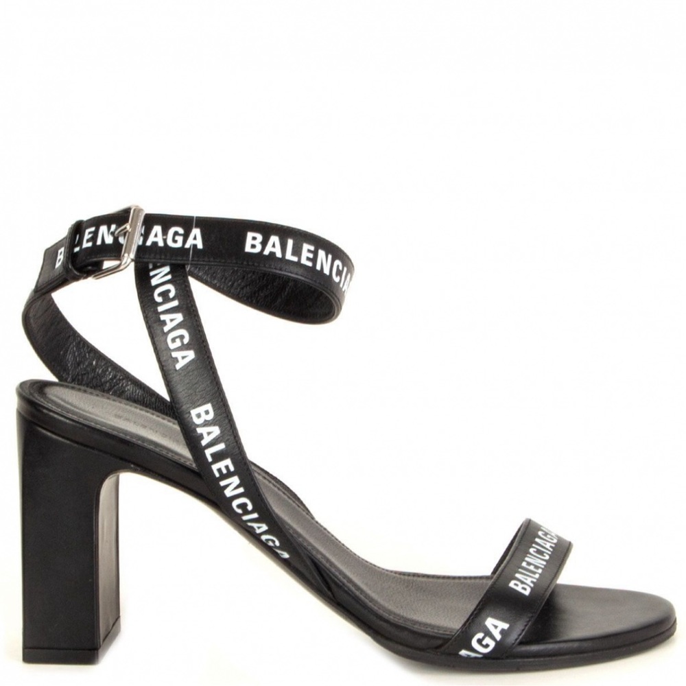 Balenciaga - Leather Logo Sandals